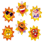 SUNNY SMILES (SPARKLE STICKERS)