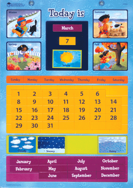 Magnetic Learning Calendar
