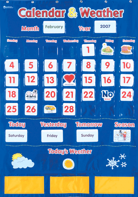 Calendar & Weather Pocket Chart