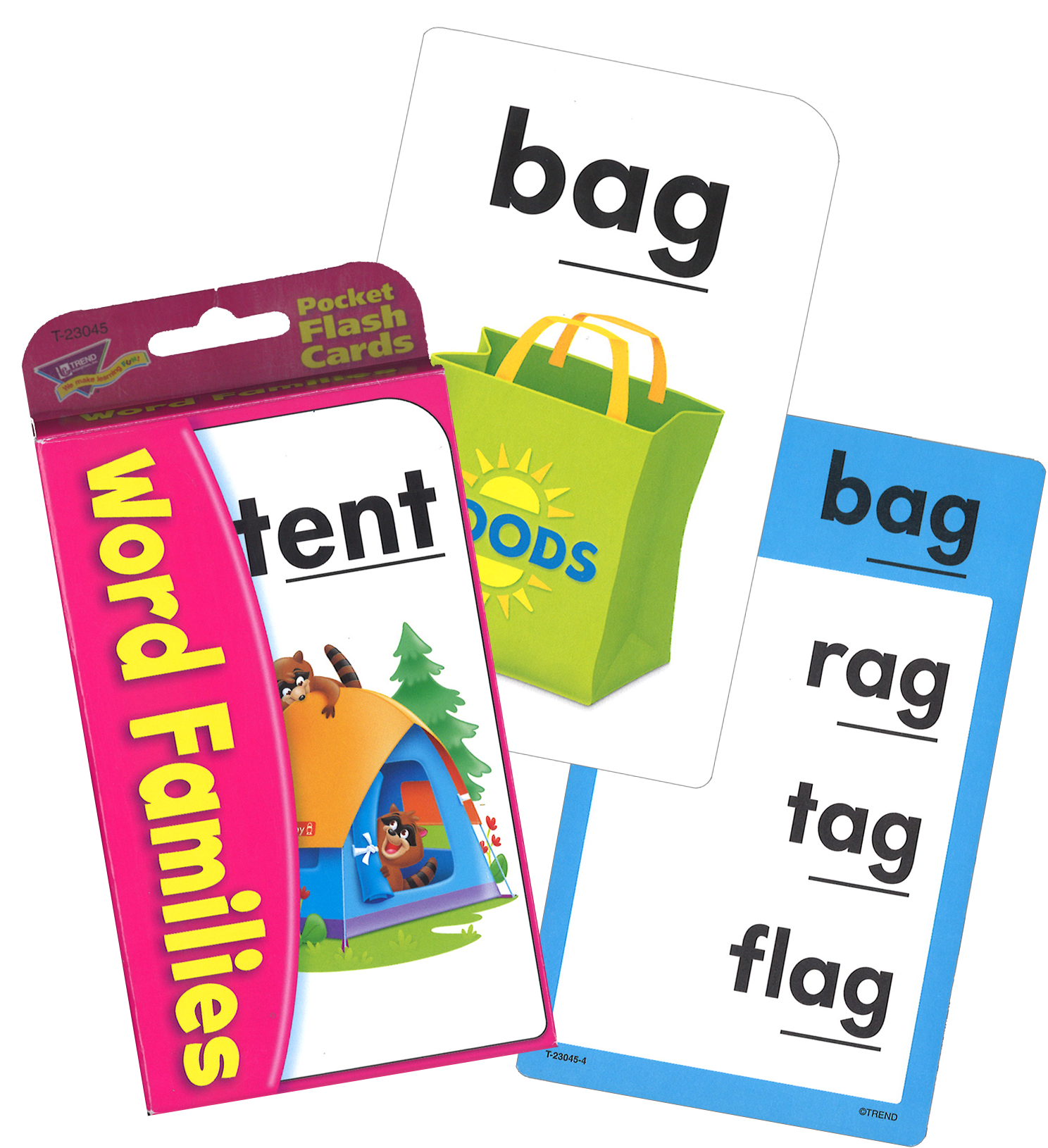 Trend Pocket Flash Cards : Word Families